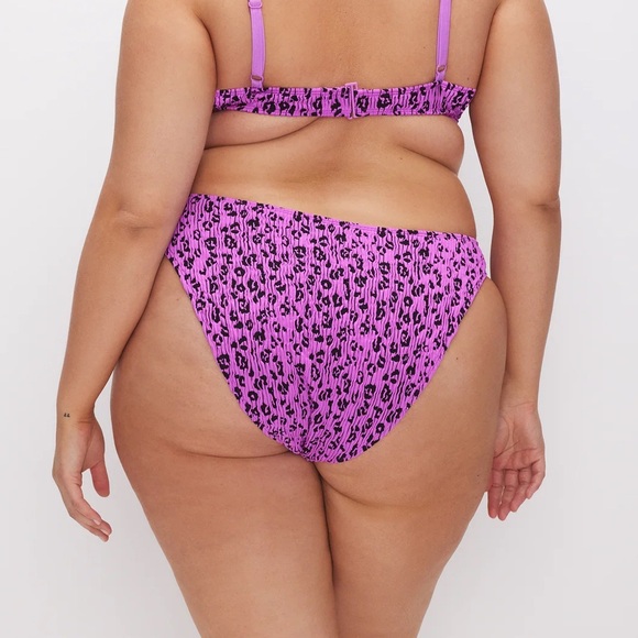 GOOD AMERICAN Purple Leopard Cheeky Bikini Set - Picture 5 of 5